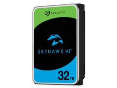 Il disco rigido SkyHawk AI da 32 TB di Seagate utilizza le tecnologie Mozaic 3+ per l'archiviazione ad alta densità dei video di sorveglianza. (Fonte: Seagate)
