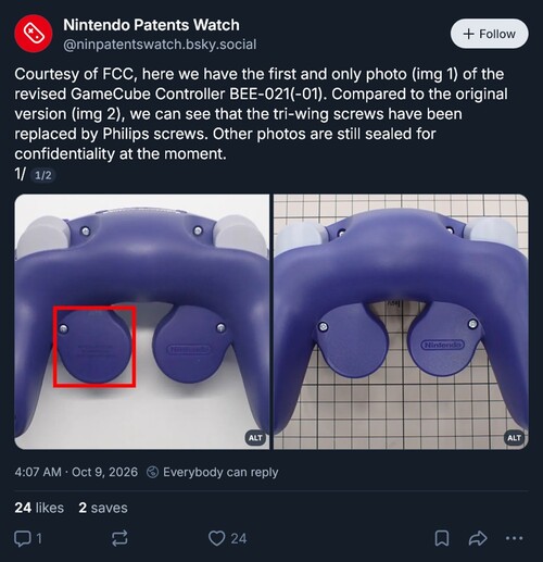 Mostrate le foto FCC del controller GameCube per Switch 2
