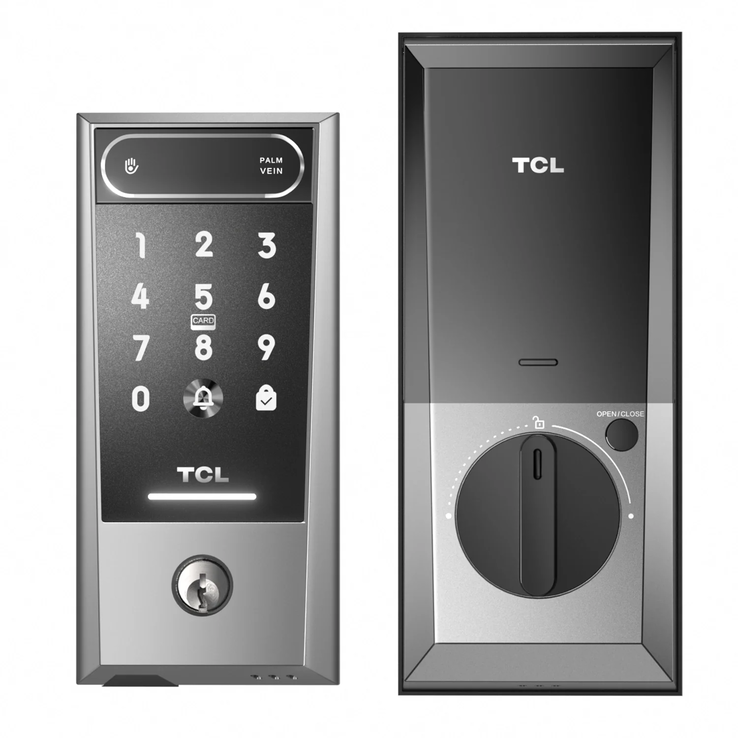 La serratura digitale intelligente TCL D2 Pro Palm Vein con tastiera. (Fonte: TCL)