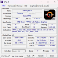 Pagina principale di CPU-Z