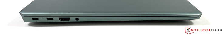 Lato sinistro: 2x USB-C (DisplayPort, Power Delivery), HDMI 1.4b, 3.5 mm stereo