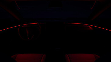 La Model 3 è ora dotata di illuminazione ambientale sulla parte superiore dell'abitacolo (fonte: Tesla)