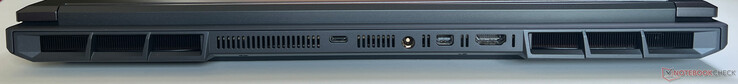 Retro: USB-C 4.0 con Thunderbolt 4 (40 GBit/s, DisplayPort 2.1, 140 watt Power Delivery), alimentatore, Mini DisplayPort 2.1, HDMI 2.1