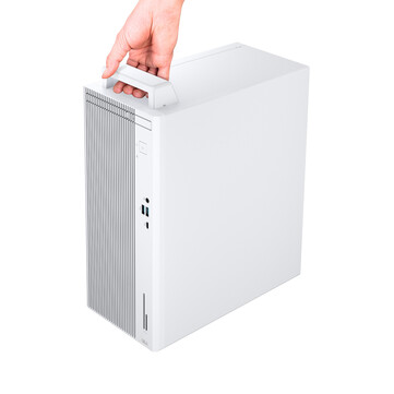 L'Asus V500 ha una maniglia opzionale. (Fonte: Asus)