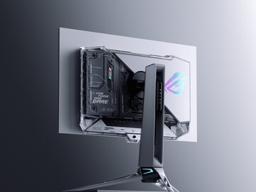 ROG Swift OLED PG27AQWP-W ha un design posteriore trasparente unico. (Fonte: Asus)