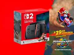 Viene mostrato il banner del bundle Nintendo Switch 2 Mario Kart World (Fonte: Amazon con modifiche)