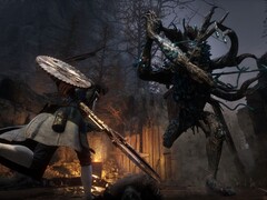 Un'immagine che mostra una battaglia in Lies of P. (Fonte immagine: Steam)