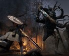 Un'immagine che mostra una battaglia in Lies of P. (Fonte immagine: Steam)