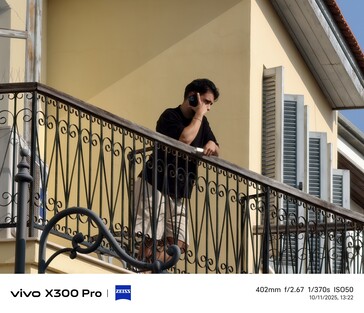 Vivo X300 Pro 400 mm senza tele-convertitore.