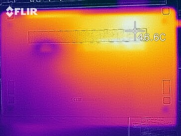 Immagine termica sotto carico - lato inferiore