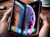 Un iPhone pieghevole (forse simile a questo rendering generato dall'AI) potrebbe essere lanciato il prossimo anno, secondo JPMorgan. (Fonte: AI-generated)