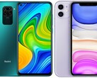 Il Redmi Note 9 e l'Apple iPhone 11 sono due degli smartphones più venduti al mondo. (Fonte immagine: Xiaomi/Apple - a cura di)