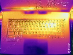 Test di sollecitazione delle temperature superficiali (in alto)