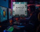 CPU AMD Ryzen 7 9800X3D mostrata in un internet café (Fonte: AMD con modifiche)