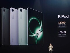 La presentazione del Redmi K Pad mostra tutti i colori disponibili (Fonte immagine: Xiaomi via X; ritagliata)