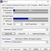 Lenovo IdeaPad Flex 5 CPU-Z: Scheda dei benchmark