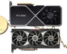 I prezzi al dettaglio delle GPU RTX 30 e RX 6000 sono scesi in linea con il valore di mercato di Ethereum. (Fonte immagine: Nvidia/AMD/Unsplash/Coinbase - modificato)