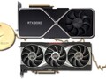 I prezzi al dettaglio delle GPU RTX 30 e RX 6000 sono scesi in linea con il valore di mercato di Ethereum. (Fonte immagine: Nvidia/AMD/Unsplash/Coinbase - modificato)