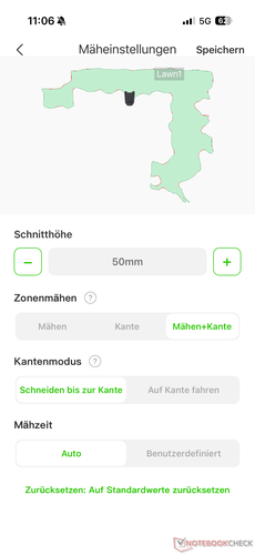 Impostazioni di falciatura