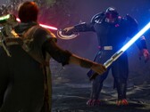 Un'immagine del gioco Star Wars Jedi: Fallen Order che mostra Cal Kestis e un nemico. (Fonte: Steam)
