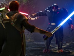 Un'immagine del gioco Star Wars Jedi: Fallen Order che mostra Cal Kestis e un nemico. (Fonte: Steam)
