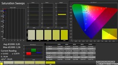 CalMAN: saturazione del colore (calibrata)