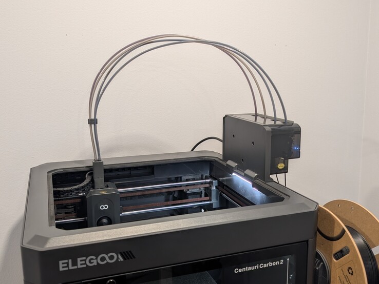 Quattro tubi in PTFE che collegano il sistema Canvas all'hotend.