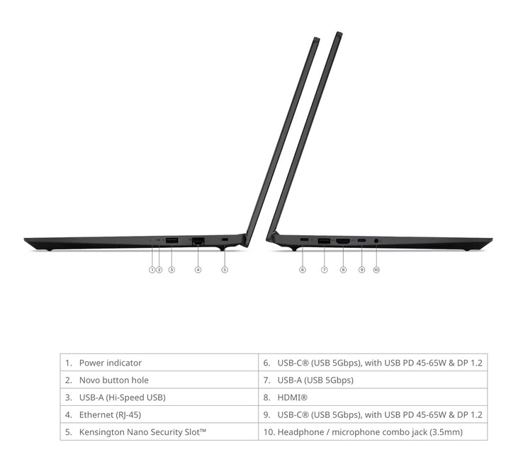 Inoltre, il Lenovo V15 Gen 6 AMN misura 359,2 x 235,8 x 19,9 mm.