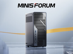 Il Minisforum MS-02 Ultra dal davanti. (Fonte immagine: Minisforum - modificato)