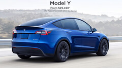 La Model Y è pubblicizzata come un&#039;auto da meno di 30.000 dollari (immagine: Tesla)
