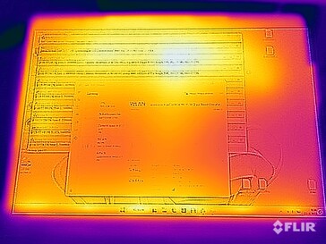 Temperature superficiali della prova di stress (fronte)