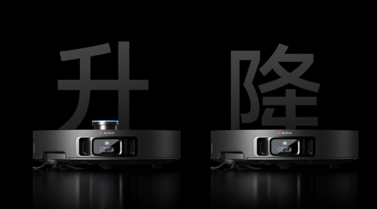 Dreame X40 Pro Ultra può passare sotto i mobili bassi grazie alla sua torretta LiDAR retrattile. (Fonte: Dreame)