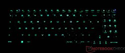 La tastiera di MSI Stealth 16 Studio A13VG (illuminata)