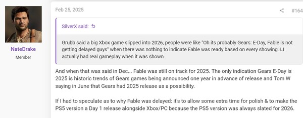 NateTheHate2 commenta il reboot di Fable in versione PS5 (Fonte immagine: screenshot, NateDrake@ResetEra forums)