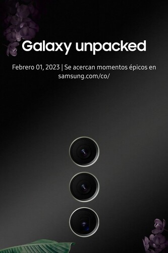 Presunto poster promozionale di Galaxy Unpacked (immagine via Ice Universe su Twitter)