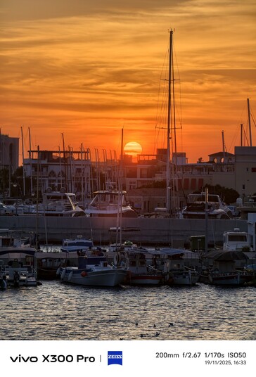 Vivo X300 Pro con impostazione predefinita del teleconverter.