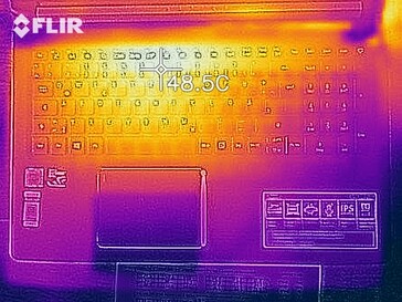 Distribuzione del calore sotto carico (in alto)