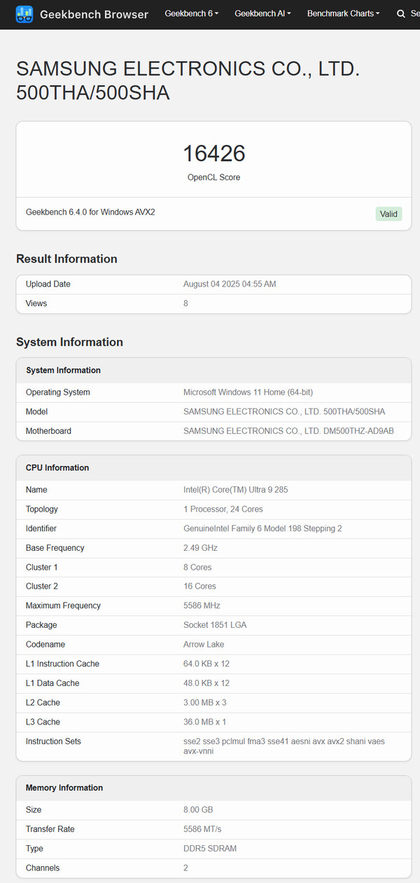 (Fonte: Geekbench)