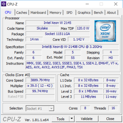 L'iMac Pro usa una versione limitata dello Xeon W 2145 (Xeon W-2140B).