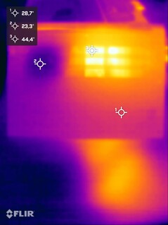 Prova di stress della temperatura superficiale (lato inferiore)