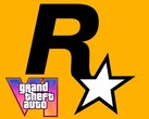 Vengono mostrati il logo di Rockstar Games e GTA 6 (Fonte: Rockstar Games con modifiche)
