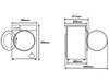 Le dimensioni della Xiaomi Mijia Ultra-Thin Washing and Drying Machine 10kg (fonte: Xiaomi)