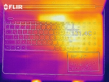 Mappa del calore in idle - lato superiore