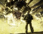Marcus Fenix che affronta uno dei boss in Gears of War. (Fonte: Steam)