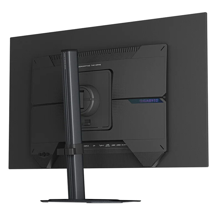 Gigabyte MO27Q28G dispone di numerose porte sul lato posteriore (fonte: Gigabyte)