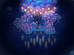 Un'immagine che mostra un ambiente in CrossCode.