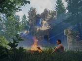 I giocatori di Linux possono unirsi ai loro colleghi di Windows accanto al fuoco in Enshrouded (Immagine: Keen Games GmbH).