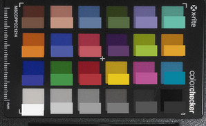 ColorChecker: I colori di riferimento si trovano nella metà inferiore di ogni quadrato.