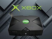 La prima console Xbox viene mostrata con il logo