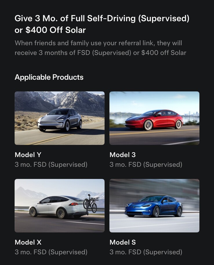 I codici Tesla possono essere applicati dopo l'ordine per gli omaggi di riferimento.